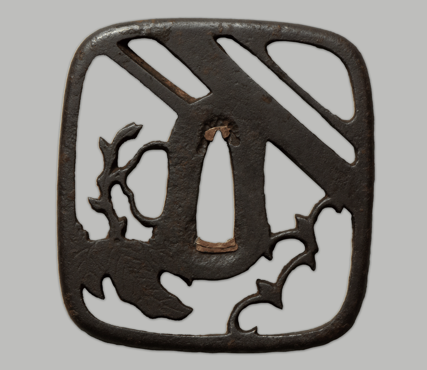 Tsuba - Akasaka around III Generation - Karigane, Kiri