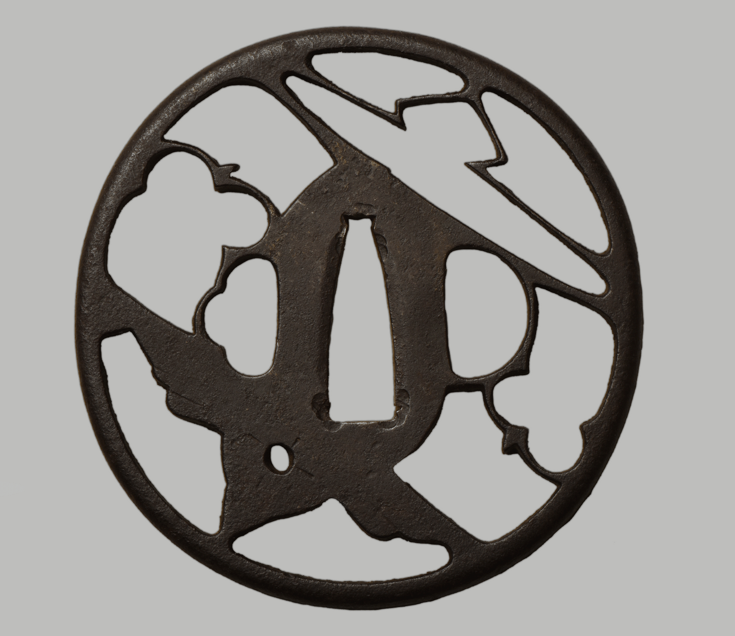 Tsuba - Akasaka Karigane, Matsukawabishi - antique Edo Japan