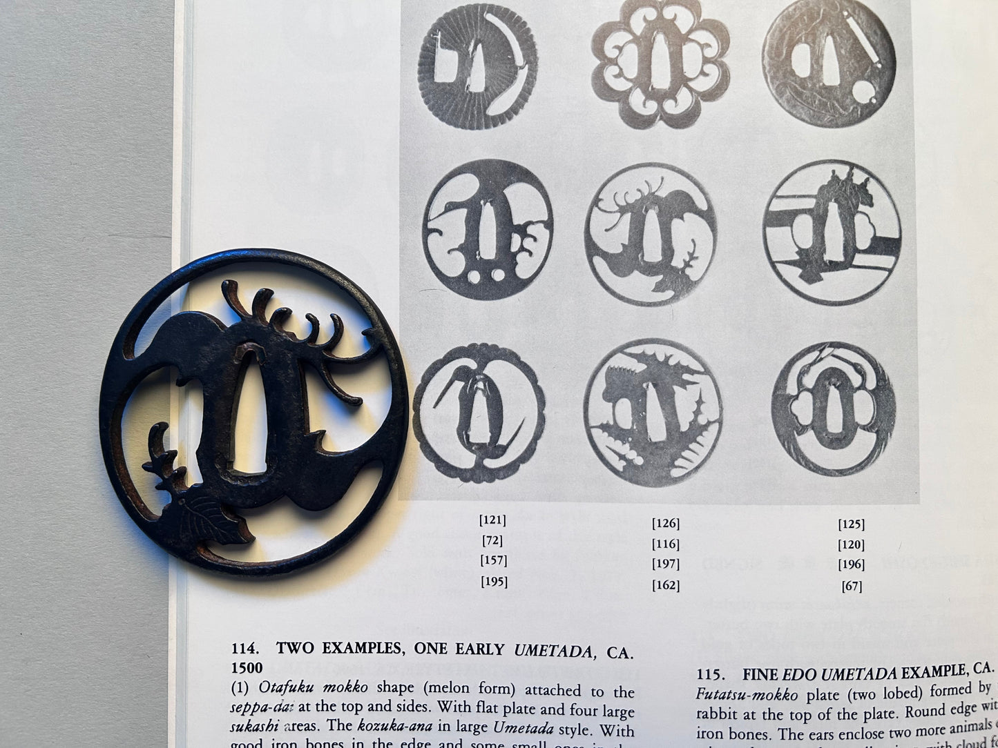 Tsuba - Akasaka Chrysanthenum - antique Edo Japan