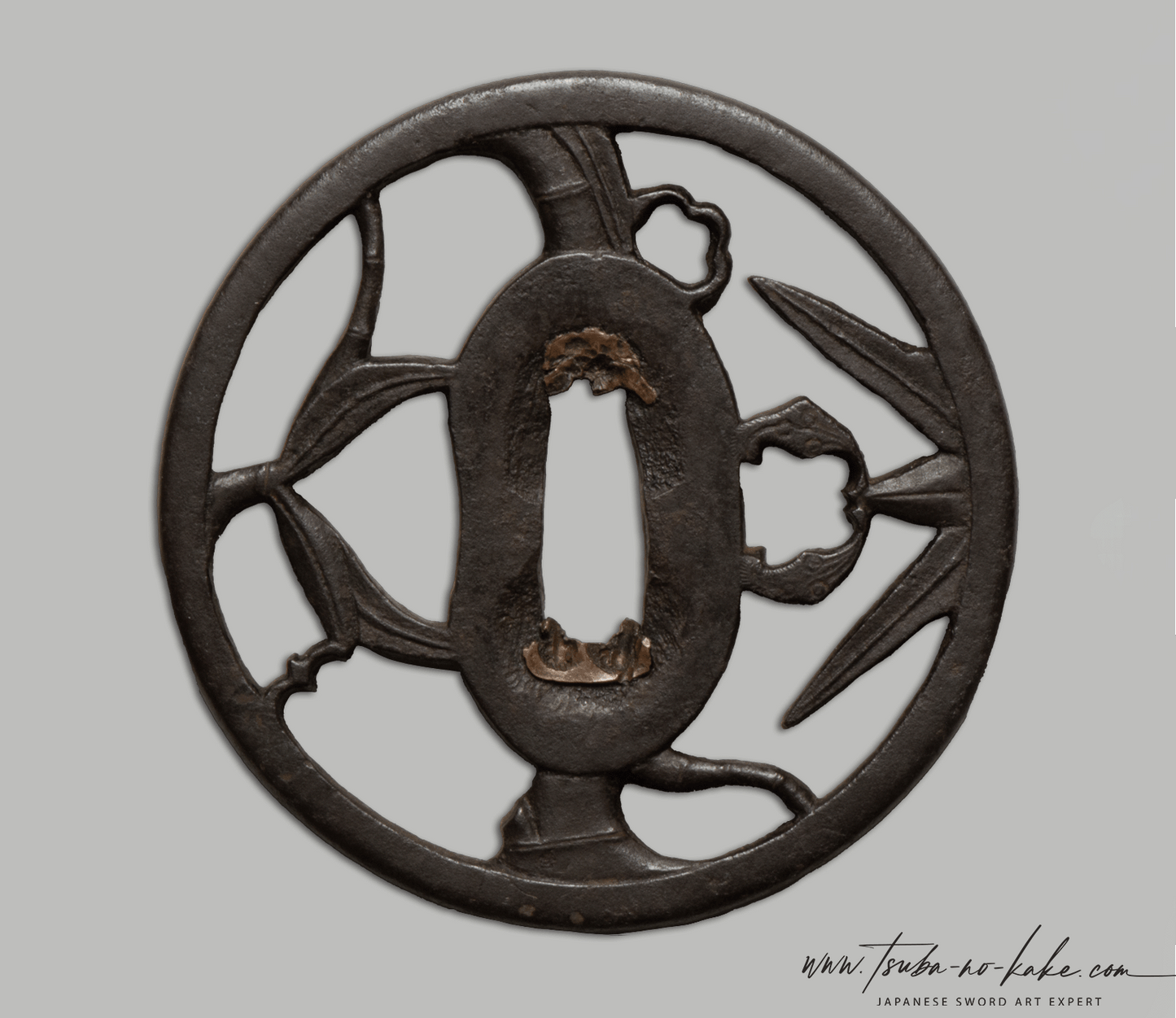 Tsuba - Būshū, Bamboo Myoga, Antik Japan