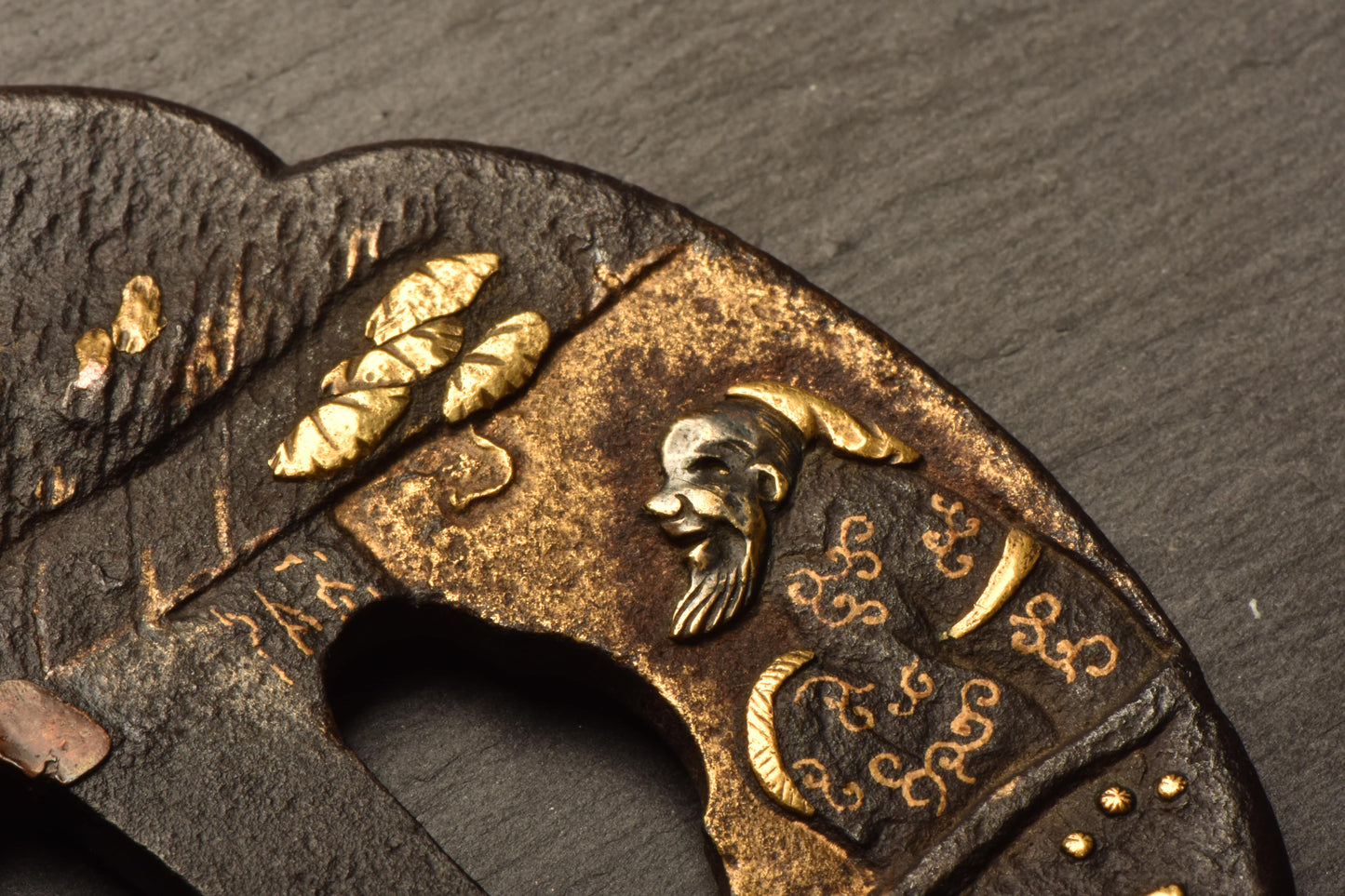 Tsuba - Mokko, Priest Waterfall, Temple, Pinetree