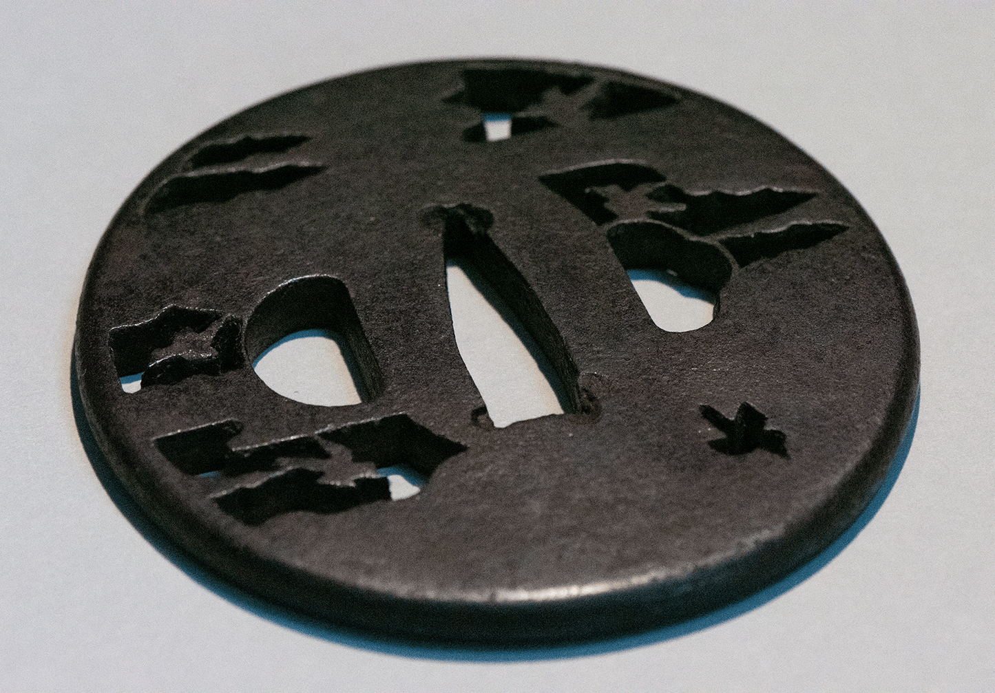 Tsuba - Akasaka IV Generation - Karigane, Nightsky, clouds