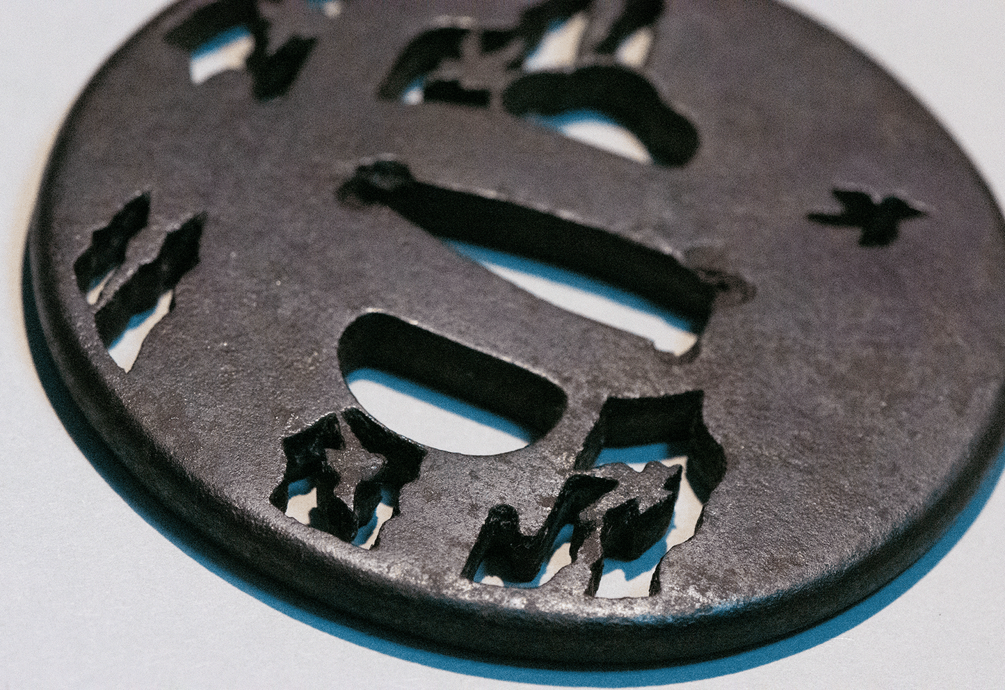 Tsuba - Akasaka IV Generation - Karigane, Nightsky, clouds