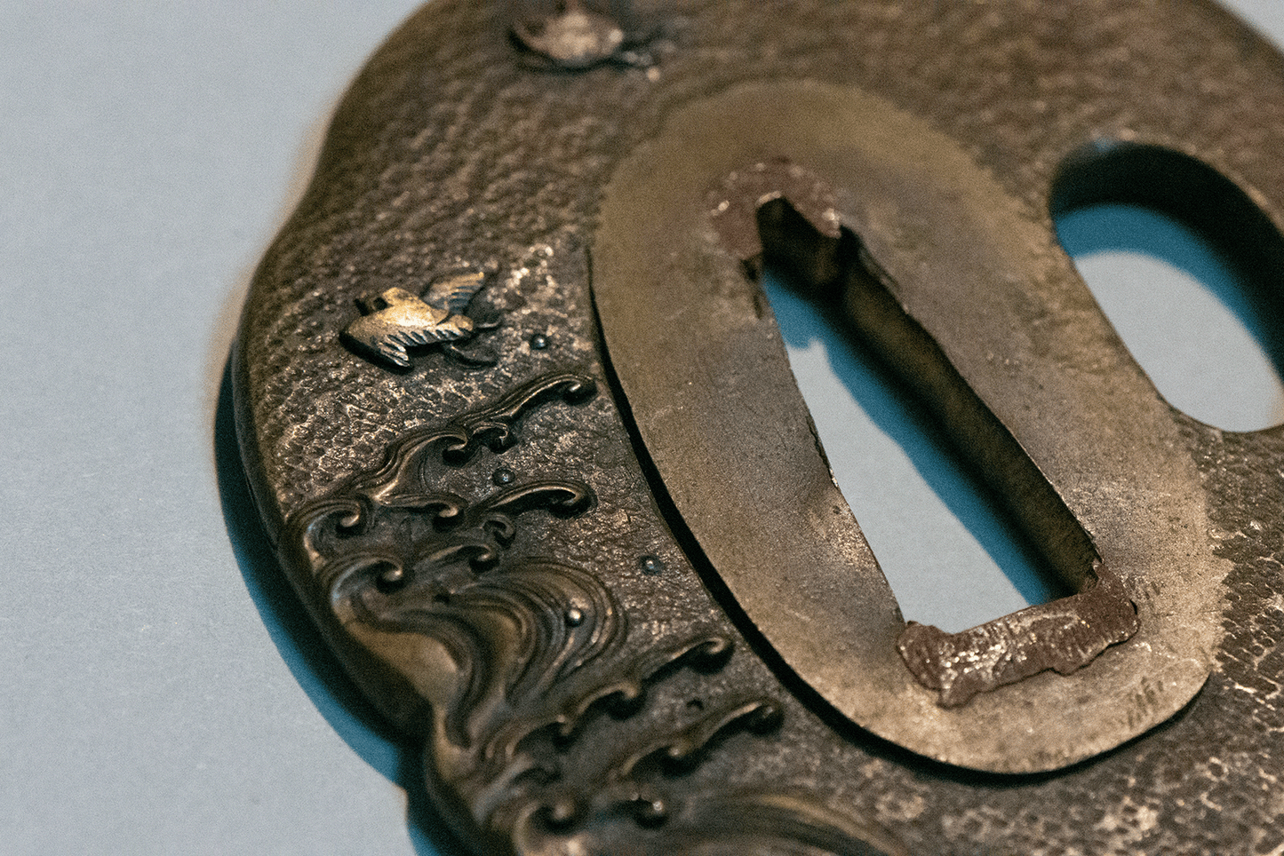 Tsuba - Hamano, Yasuchika, Nara or Omori - Chidori Nami (Waves and bírds)