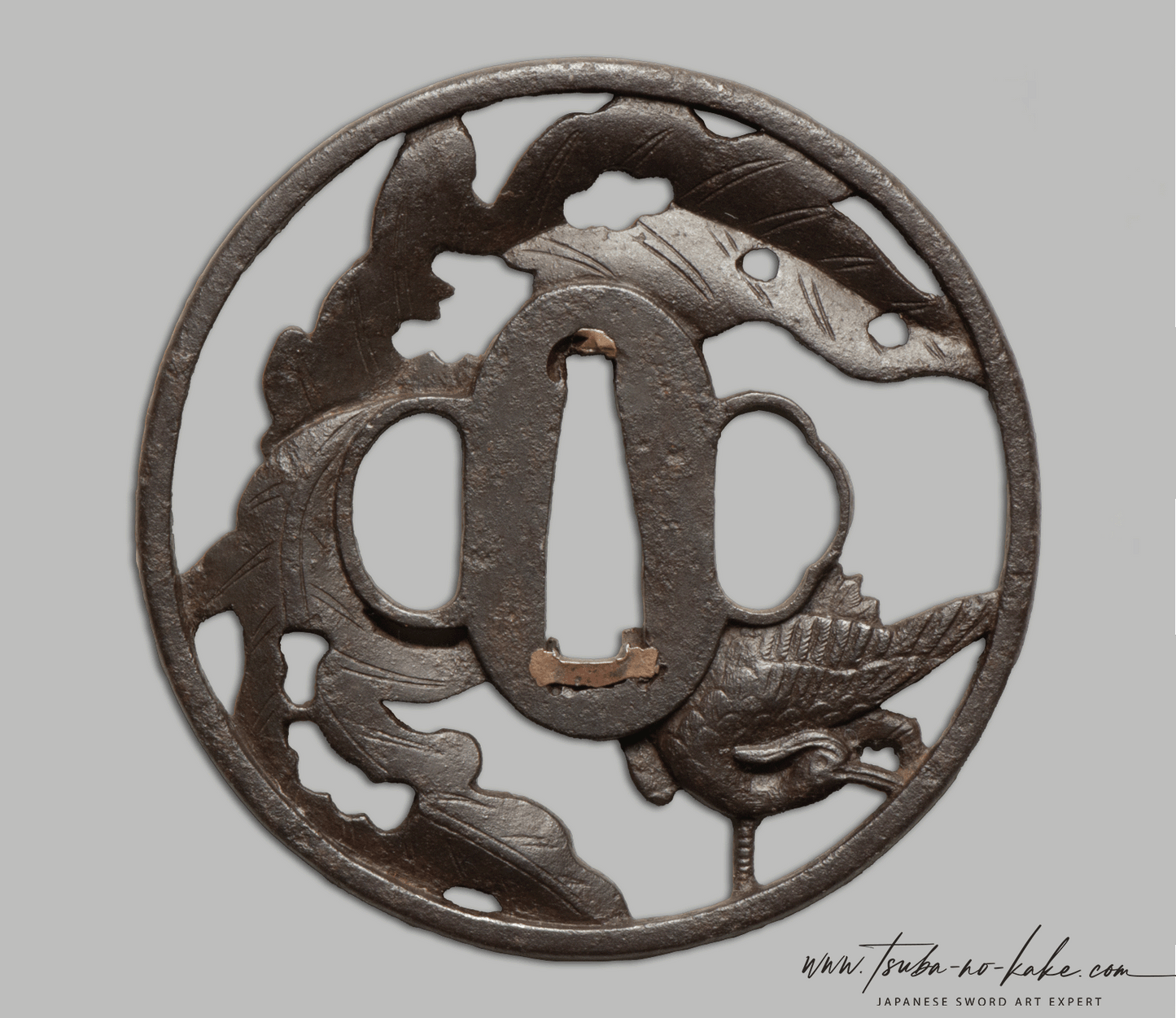 Tsuba - Echizen Kranich, Antik Japan