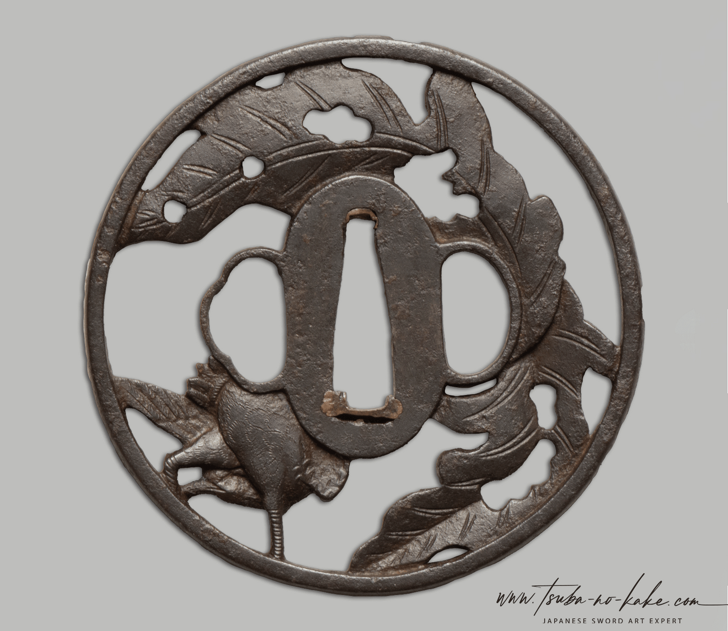 Tsuba - Echizen Kranich, Antik Japan