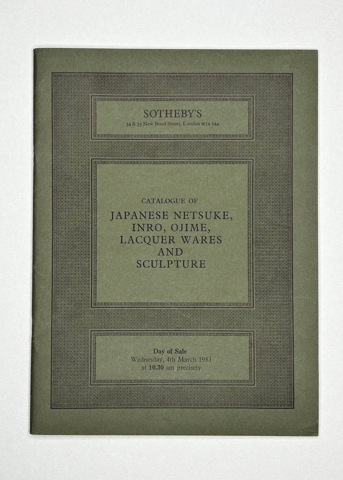 x Books - 8x Sotheby & Co. Catalogue , Netsuke, Inro, Lacquer 1981
