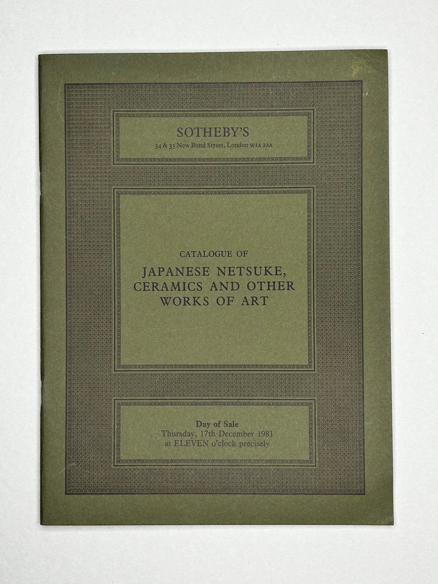 x Books - 8x Sotheby & Co. Catalogue , Netsuke, Inro, Lacquer 1981
