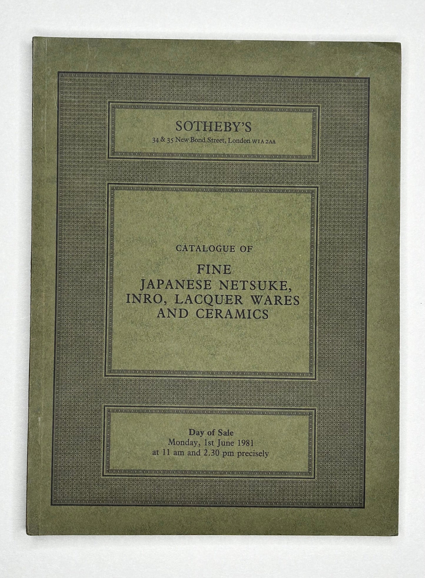x Books - 8x Sotheby & Co. Catalogue , Netsuke, Inro, Lacquer 1981