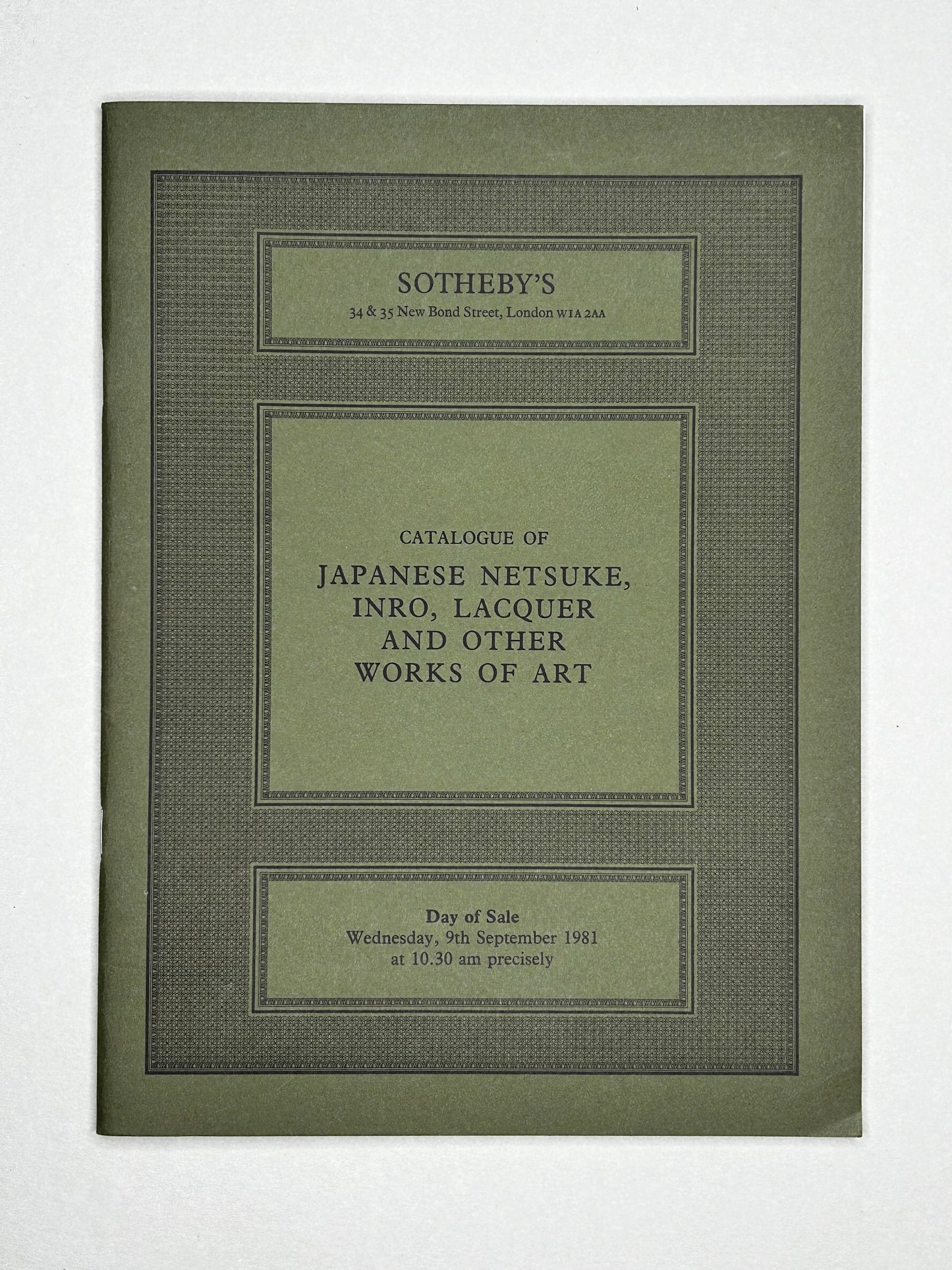 x Books - 8x Sotheby & Co. Catalogue , Netsuke, Inro, Lacquer 1981