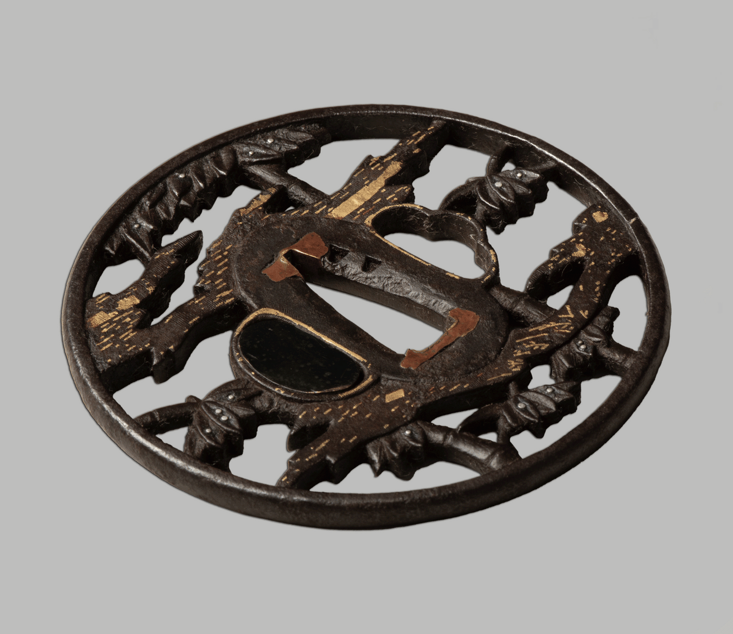 Tsuba - large Kyo Sukashi - 81,8 mm- bamboo groves