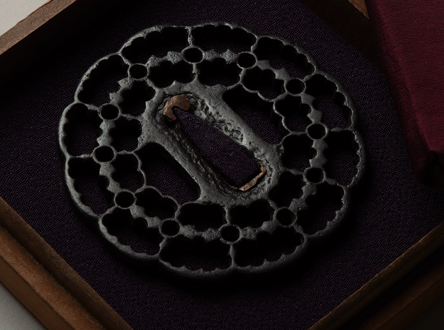 - Tsuba - Kyo Sukashi - antique Kyoto Japan NBTHK Hozon