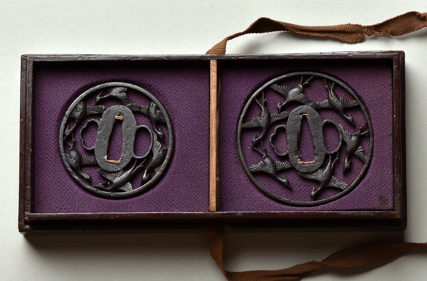 Tsuba - Daishō set by Kyo Sukashi - Karigane Motive