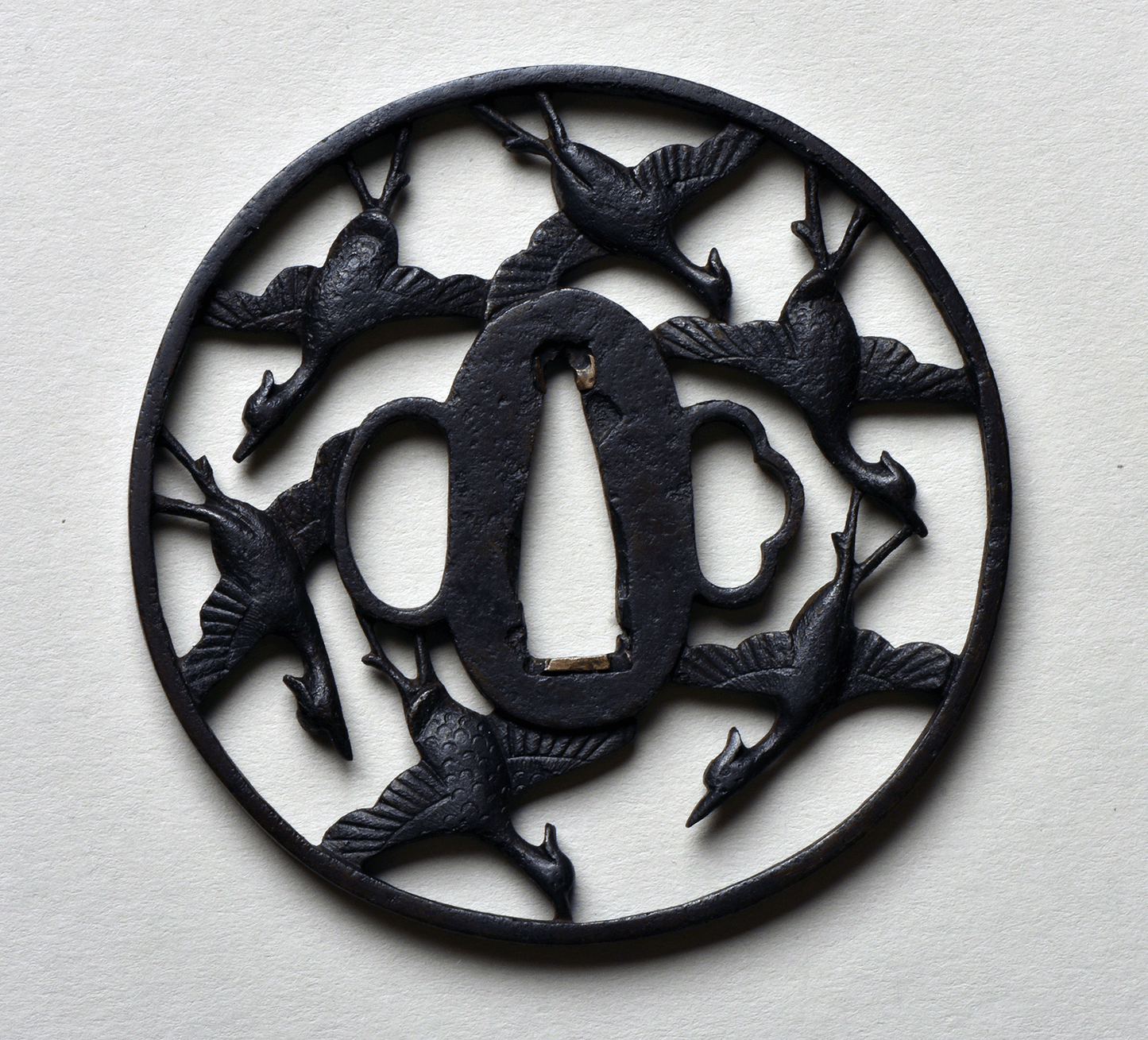Tsuba - Daishō set by Kyo Sukashi - Karigane Motive
