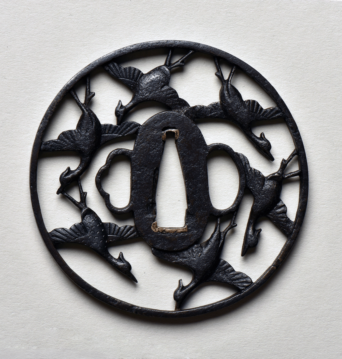 Tsuba - Daishō set by Kyo Sukashi - Karigane Motive